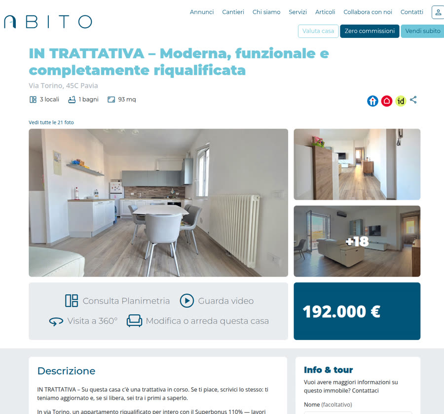 Annuncio di Via Torino 45C su abito.pro (PC)