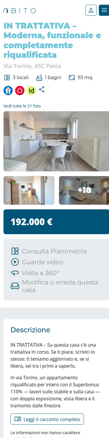 Lo stesso annuncio dal telefono