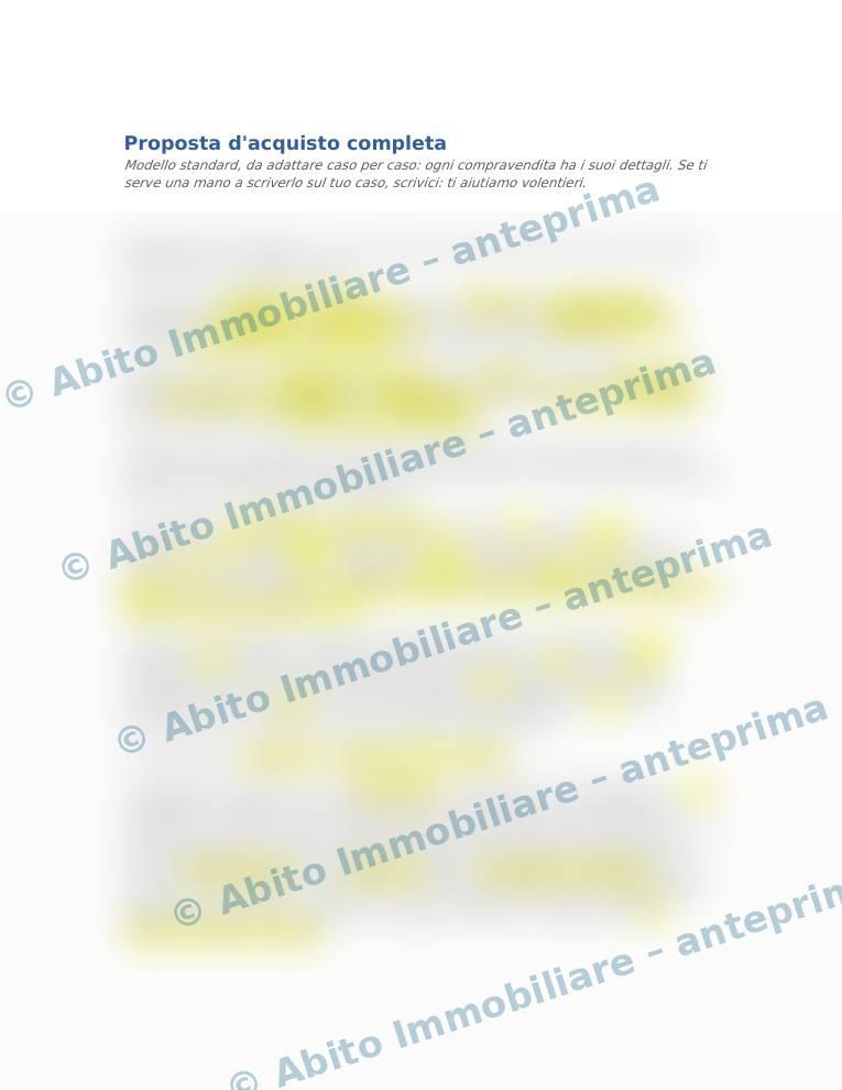 Anteprima sfocata del modello «Proposta d'acquisto completa»
